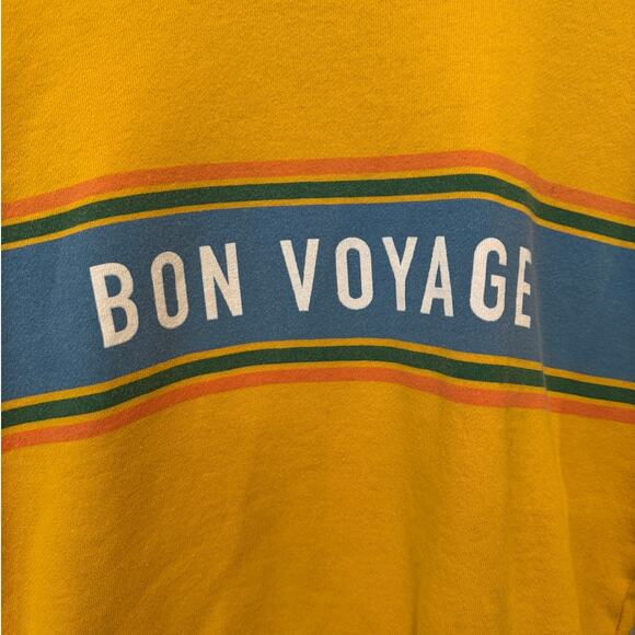 MOTHER The 3/4 Sleeve Sweatshirt Koozie Bon Voyage Shirt Size Small - Picture 5 of 8